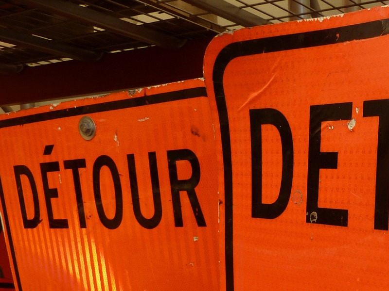 Entraves routières à Saint-Agapit