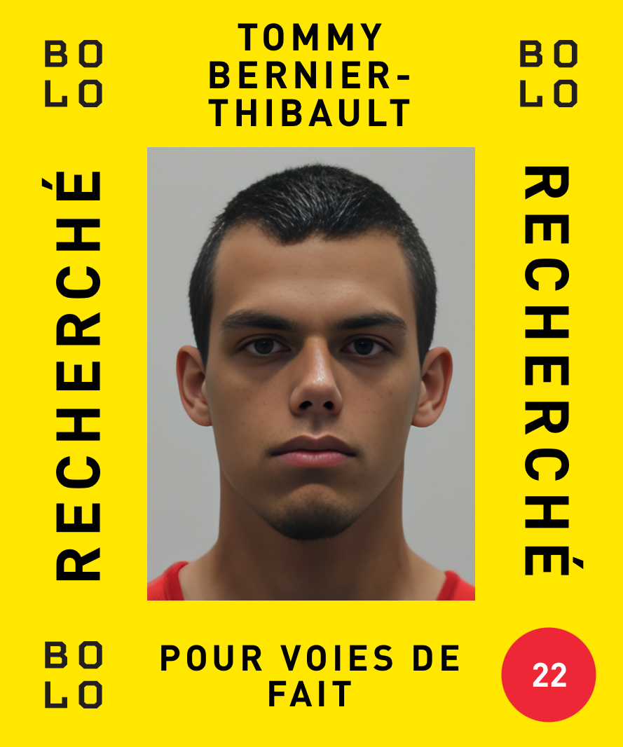 Le SPVL recherche Tommy Bernier-Thibault