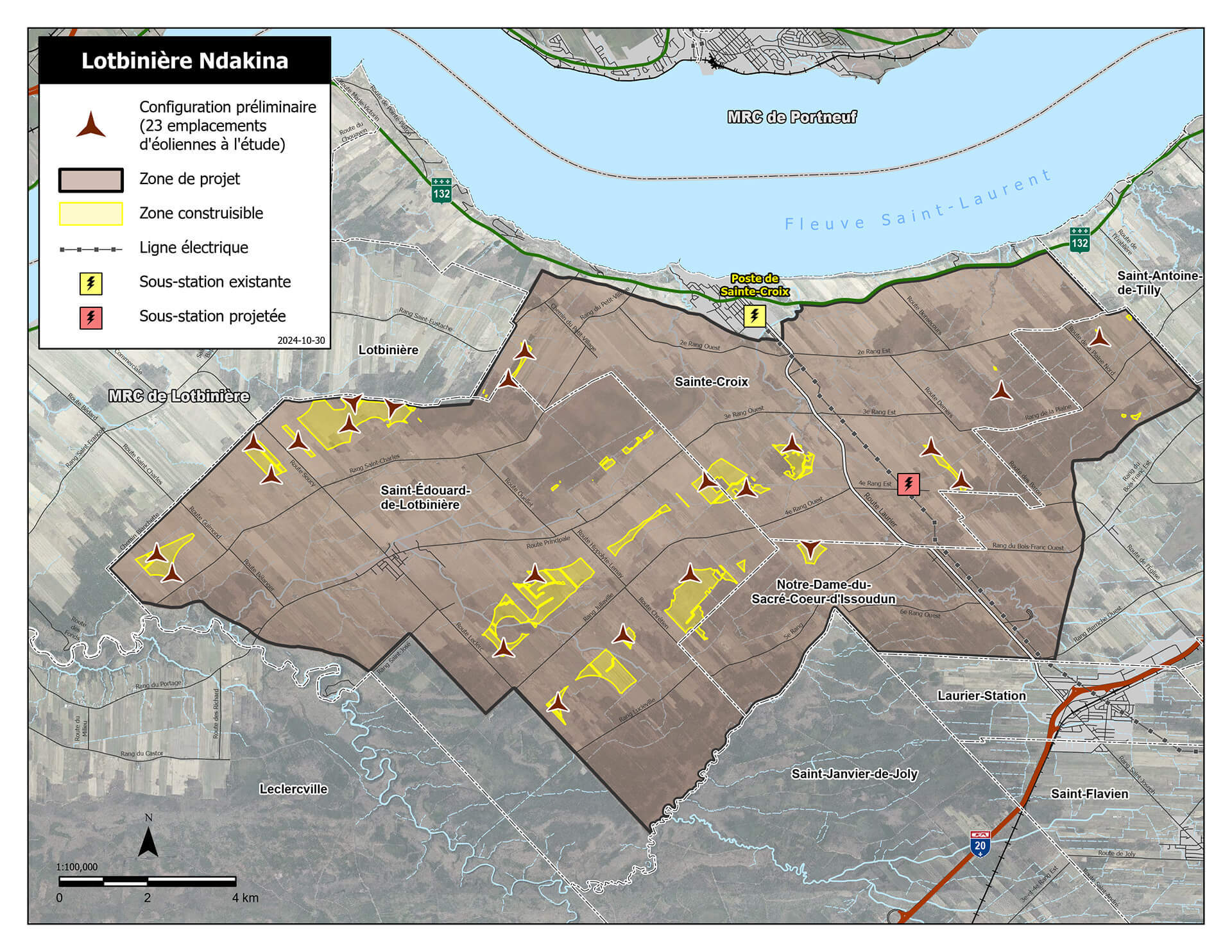 Un projet d’implantation d’éoliennes hautes de 205 m dans la MRC de Lotbinière. Quelle folie!