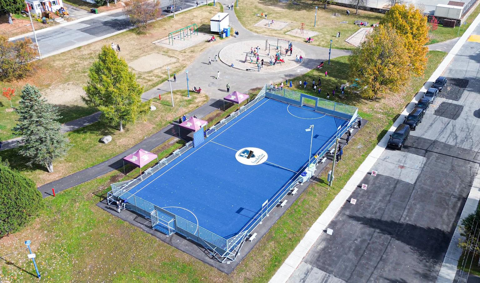 Un mini terrain multisports construit à Lotbinière